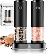 Electric Salt and Pepper Grinder Set Automatic Battery Pepper Mill Shakers